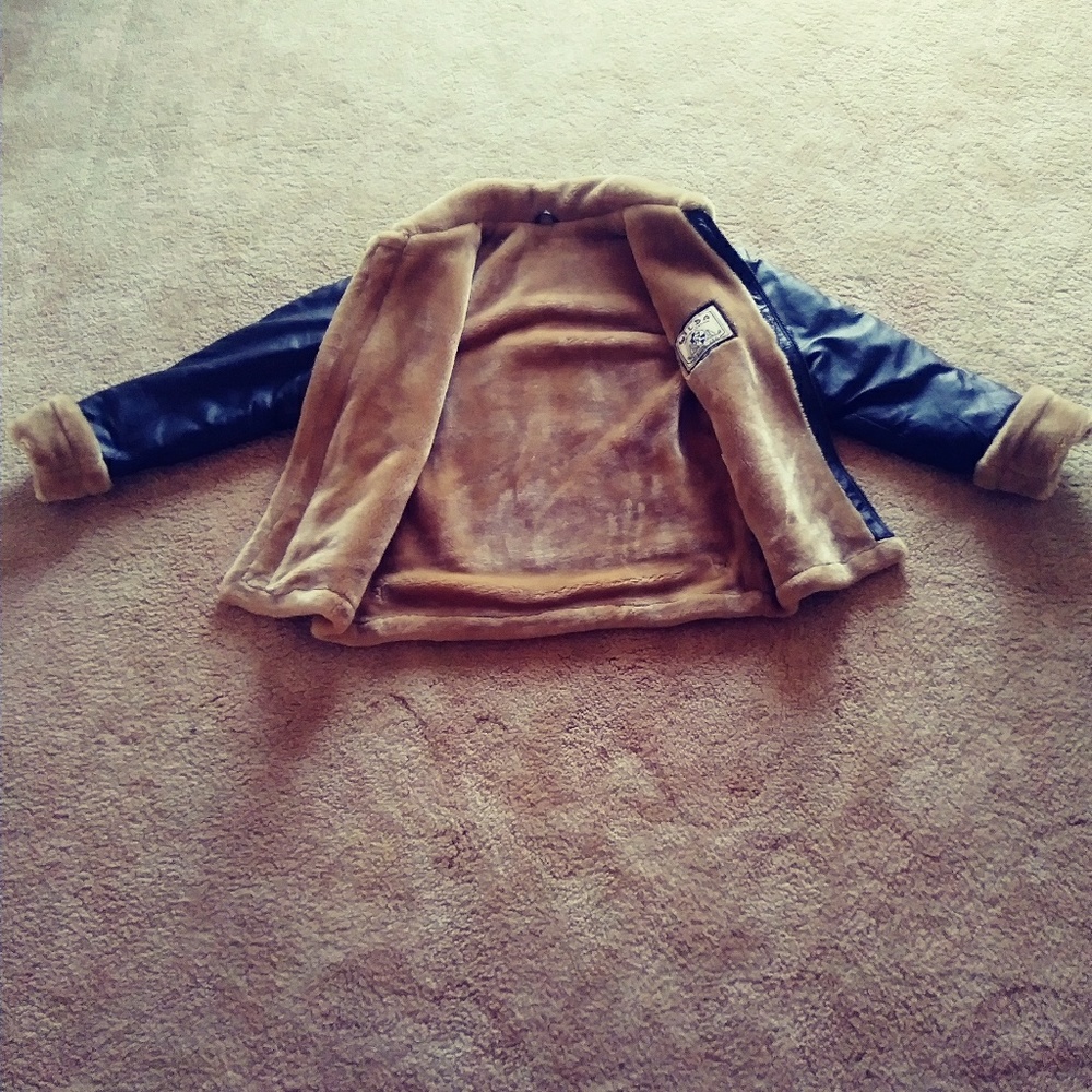 High End Leather Jacket W/ Fur